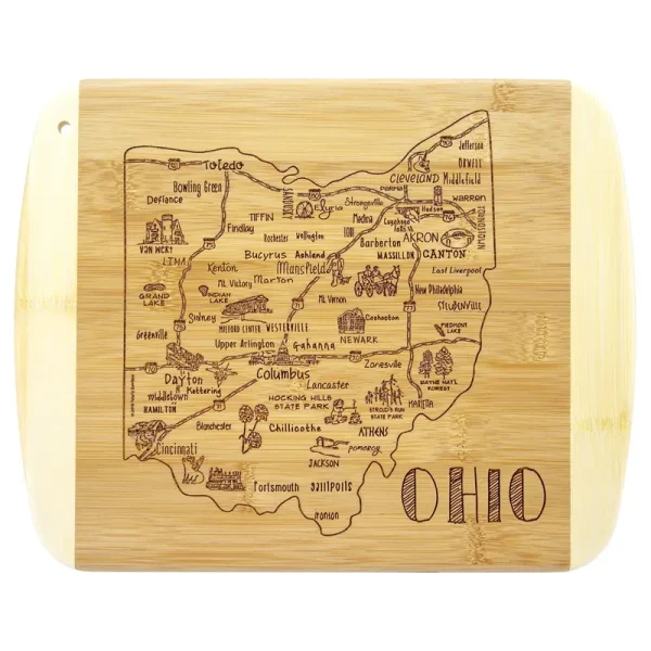 Totally Bamboo Ohio Slice of Life Cutting Board
