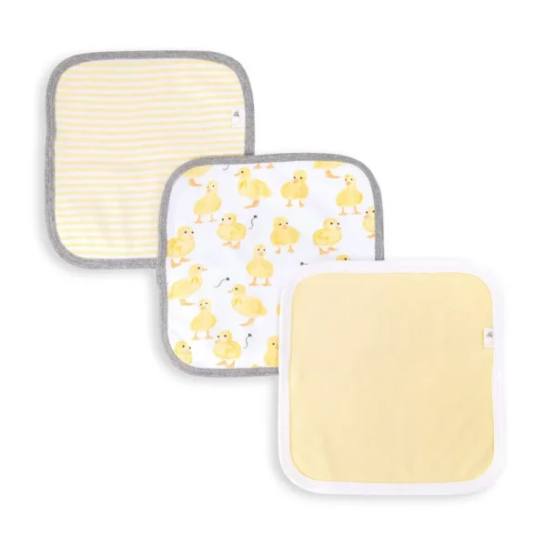 Burt's Bees Baby Little Ducks Organic Washcloths 3 Pack