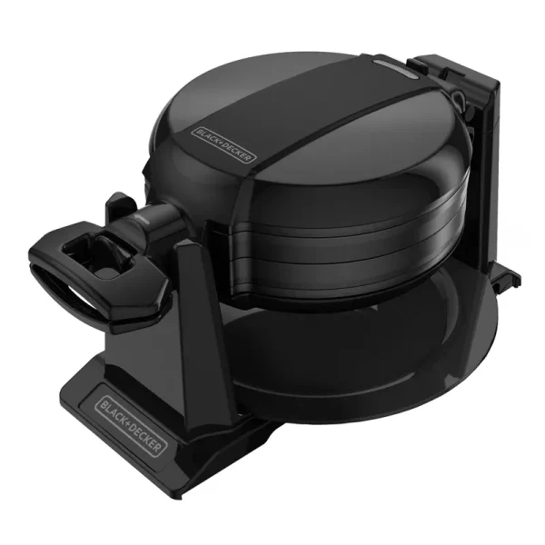 Black & Decker Double Flip Waffle Maker - 1200W - Black