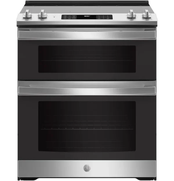 GE JSS86SPSS 30" Slide-In Electric Convection Double Oven Range - Stainless Steel