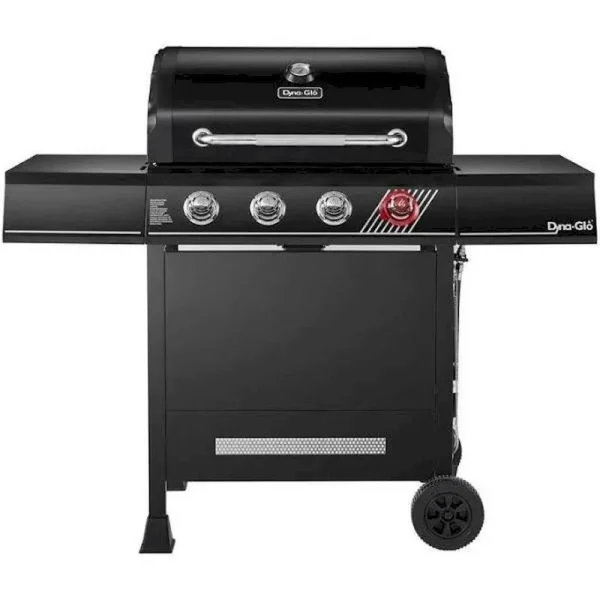 Dyna-Glo 4-Burner Propane Gas Grill in Matte Black with TriVantage Multifunctional Cooking System