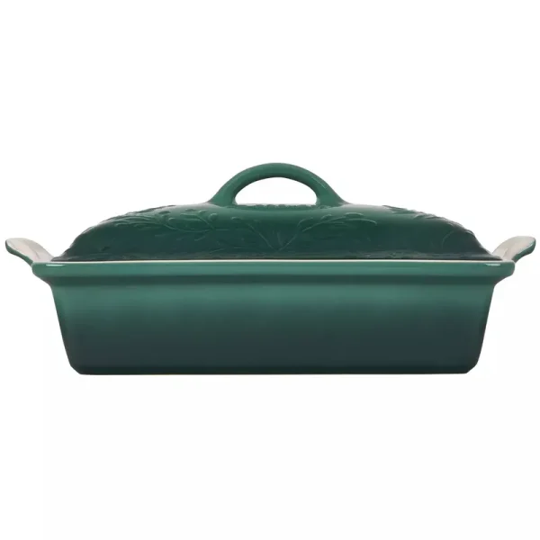 Le Creuset Olive Branch Collection Heritage Rectangular Casserole | Stoneware Artichaut, 4 qt.