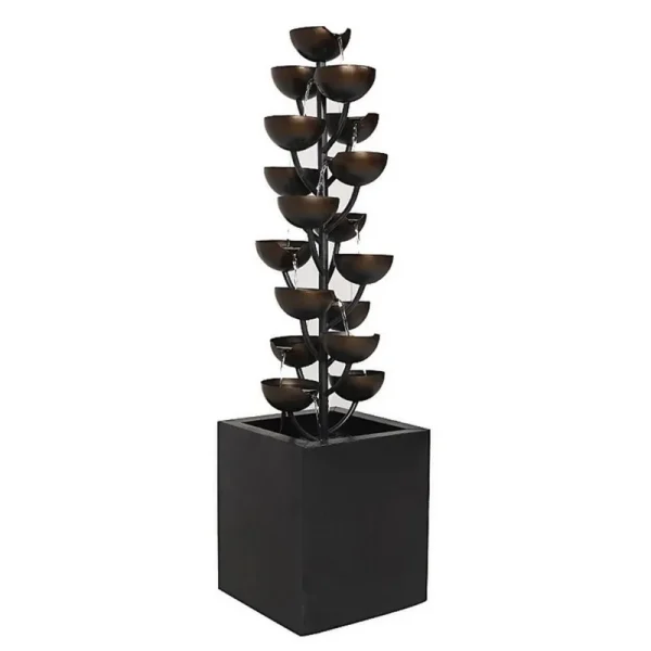 Hi-Line Gift Ltd. Cascading Cups Indoor/Outdoor Floor Fountain