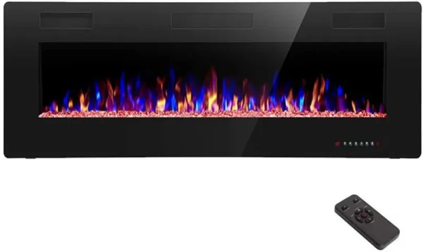 R.W.FLAME 68'' Recessed Electric Fireplace Heater, 750W-1500W - 68inch