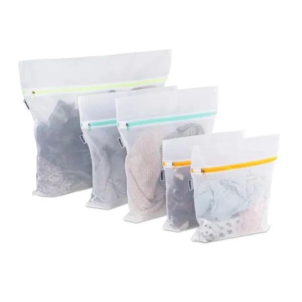 Mamlyn Mesh Laundry Bag for Delicates, Wash Bag for Underwear and Lingerie, Makeup Organizer Bag (1 Large, 2 Medium, 2 Small)