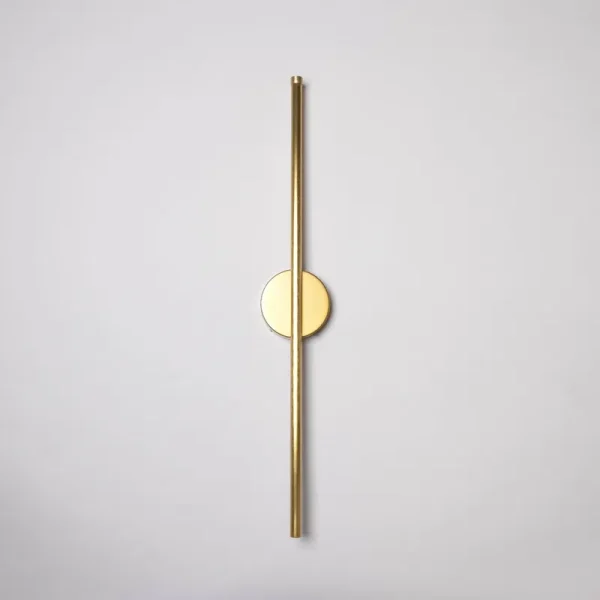 Modern Minimalist Round Wall Sconce - 25.5 Inches - Warm 3000K / Hardwired / Gold
