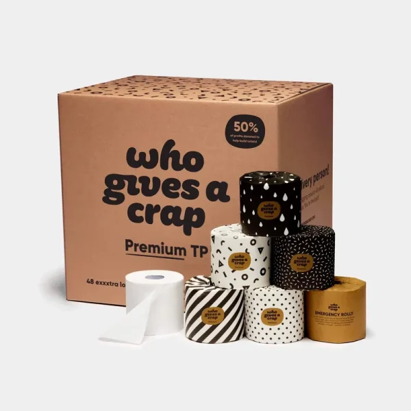 Who Gives A Crap Premium Bamboo Toilet Paper Pack of 48