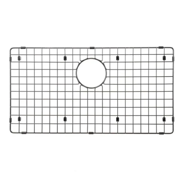 Starstar Sinks Protector Matte Black 304 Stainless Steel Kitchen Sink Bottom Grid, Rack (26 L x 14 W)