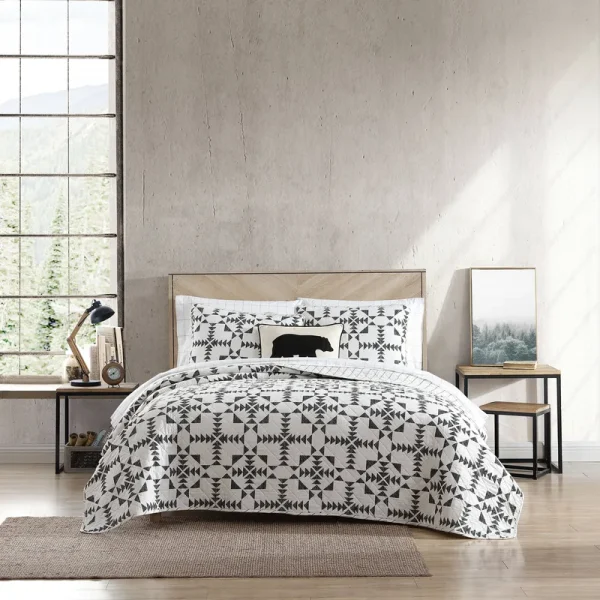 Eddie Bauer Arrowhead Charcoal Quilt Set, Twin
