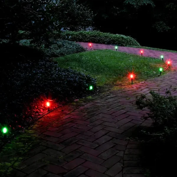 LumaBase Electric Pathway Light, Red/Green - 10 count