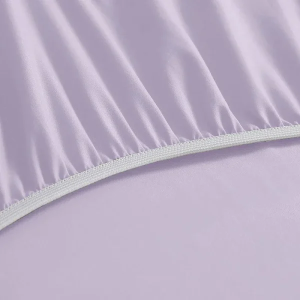 Swift Home Microfiber Fitted Sheet, Purple, Full