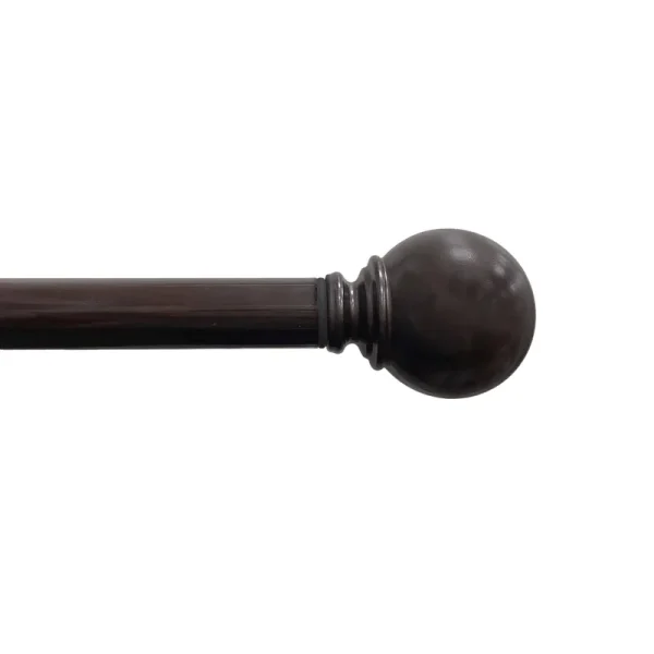 Mainstays MS10-290-508-03 Ball Single 1" Curtain Rod, Oil Rubbed Bronze, 30-84"