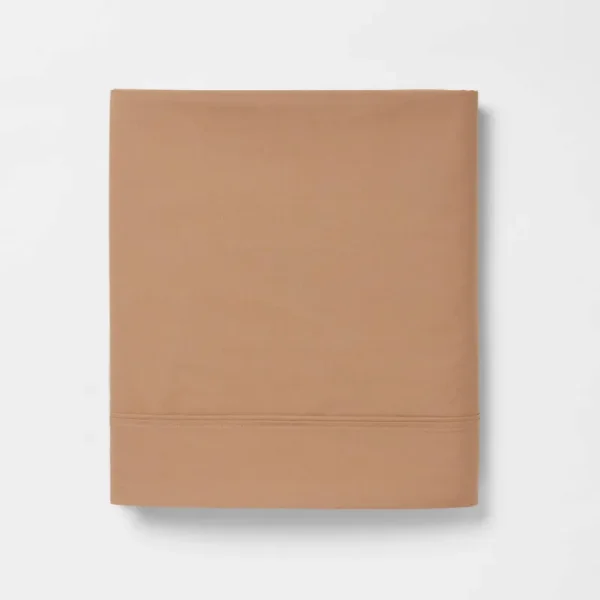 Twin 300 Thread Count Ultra Soft Flat Sheet Brown - Threshold