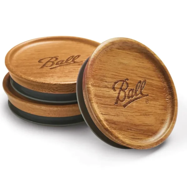 Ball Regular Mouth Wooden Lids (3-Pack)