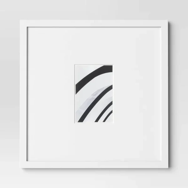 15"x15" to 4"x6" Square Wall Frame White - Threshold