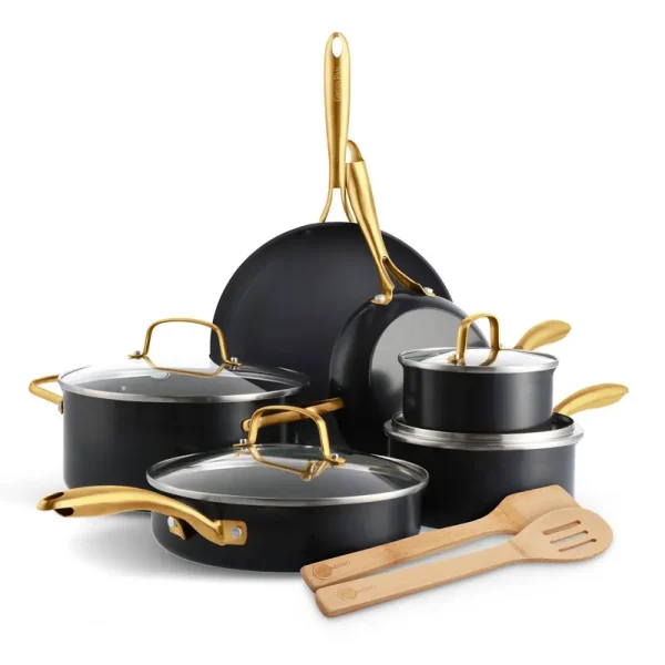 GreenPan Studio 12pc Cookware Set - Black