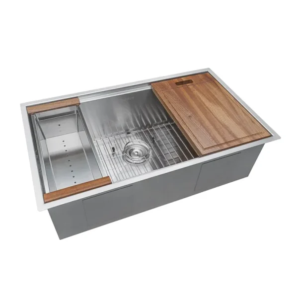 Ruvati RVH8300 Undermount 16 Gauge 32" Kitchen Sink Single Bowl Stainless Steel