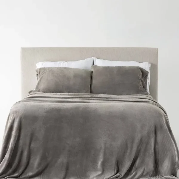 Berkshire Recycled Velvetplush Sheets, King, Palladium