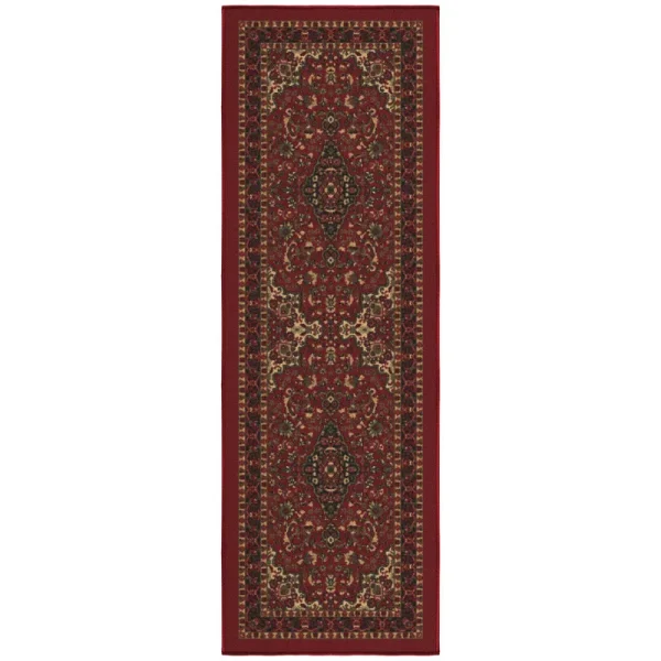 Ottomanson Ottohome Oriental Runner Rug 20" x 59" Red Heriz