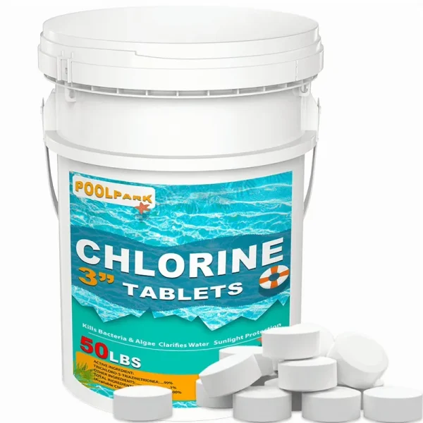 50 lb Pool & Spa Chlorine Tablets Pool Supplies 50 Pounds 3 in Chlorine Stabilizer Hot Tubs Bathtub Chlorinating Tablets