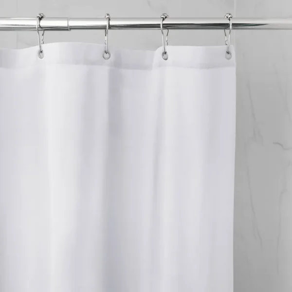 Better Homes & Gardens White Ultimate Shield 100% Waterproof Machine Washable Fabric Shower Liner - Each
