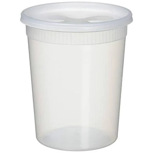 YW COMINHKR02572325 Sets 32oz Plastic soup/Food Container with Lids