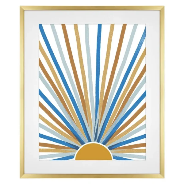 20.78" x 24.78" Matted to 16" x 20" Thin Poster Frame Brass - Room Essentials