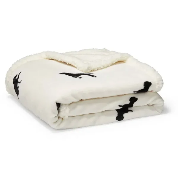 Eddie Bauer Eb Cabin Fleece Throw - Pearl - Size One Size