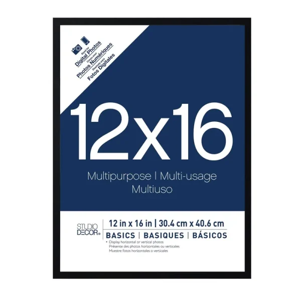 Black Multipurpose Frame, Basics by Studio D��cor 12" x 16"