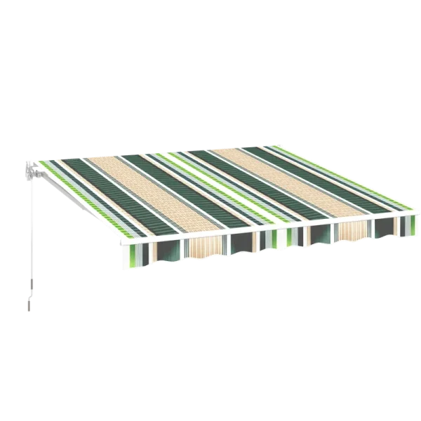 AECOJOY 8.2'×6.5' Manual Retractable Awning Sun Shade, Patio Awning Canopy