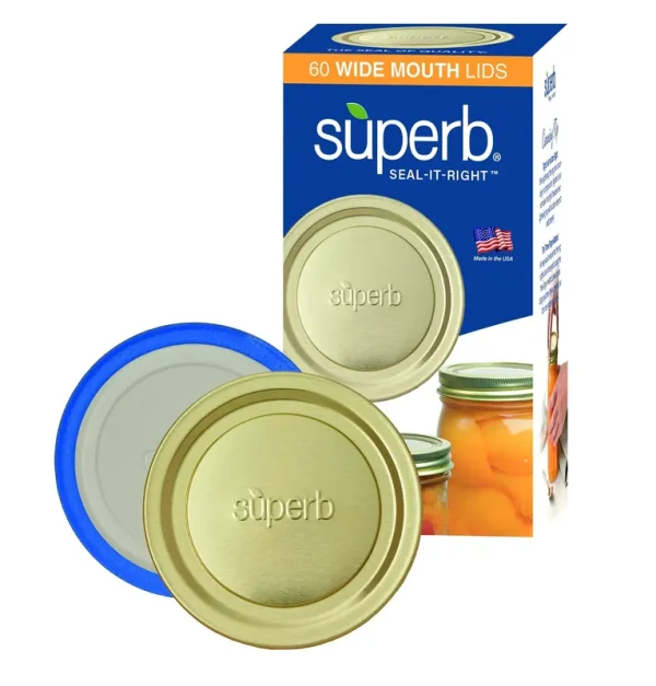Canning Lids | Mason | Wide Mouth | 60 ct | Superb