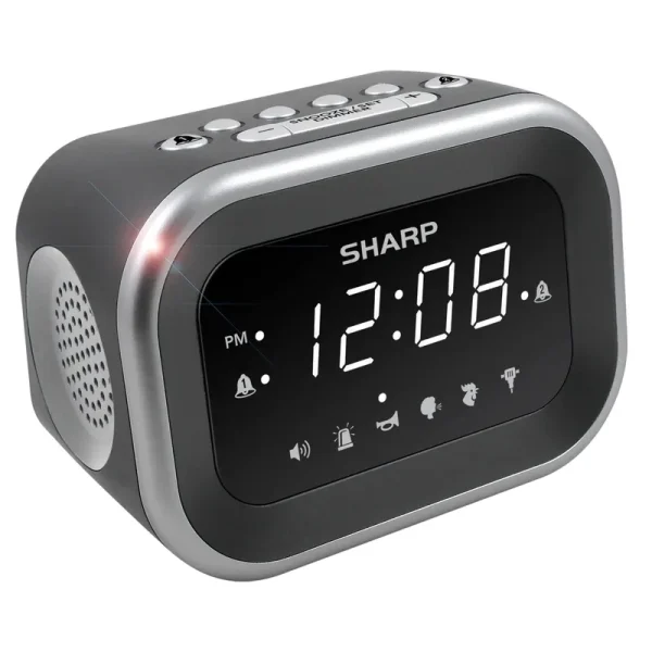 Sharp Big Bang Super Loud Alarm Clock for Heavy Sleepers, 6 Extremely Loud Wake Up Sounds: Rooster, Bugle, Nagging Mom, Jackhammer, Siren, Beepÿ Up