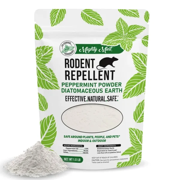 Mighty Mint Rodent Repellent, Diatomaceous Earth Peppermint Powder, 1 lb