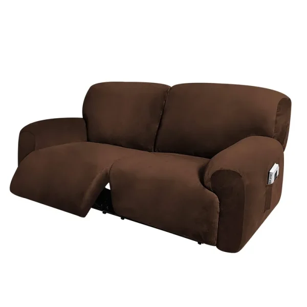 ULTICOR Extra Wide 75" - 100", Reclining 2 Seater Sofa, Extra Wide Reclining Love Seat Slipcover, 6-Piece Velvet Stretch, Reclining Sofa Covers, Thick
