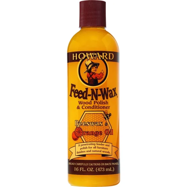 Howard FW0016 Feed-N-Wax Wood Polish and Conditioner 16-Ounce