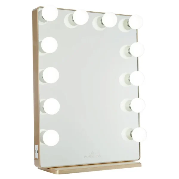 Hollywood Glow XL 2.0 Gold Frame Vanity Mirror by Impressions Vanity