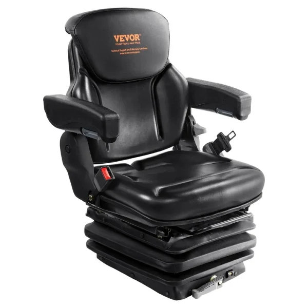 VEVOR Universal Tractor Seat Suspension Fold Down Forklift Seat with Adjustable Angle Back CCZYJZKFSAQDKKFORV0 - MadeInUSA