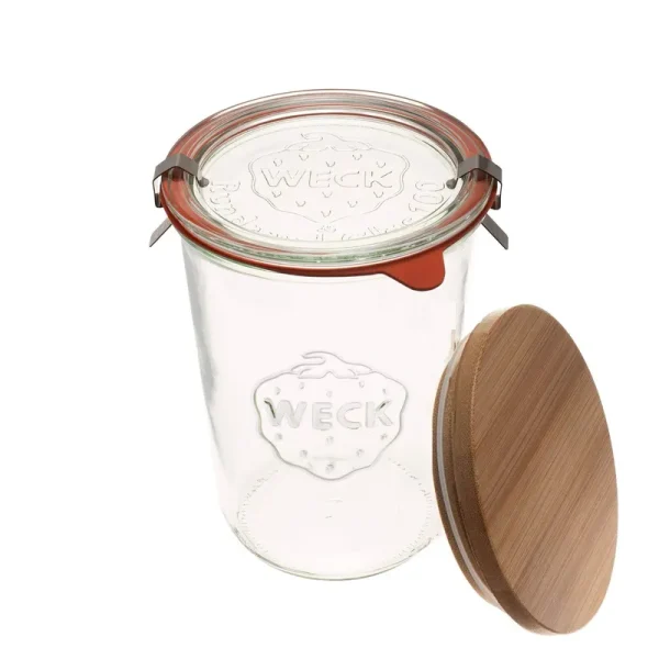 Weck Canning Jars 743 - Weck Mold Jar Made of Transparent Glass - Eco-Friendly Canning Jar - Food Storage Container with Lid Airtight - 3/4 Liter Tall