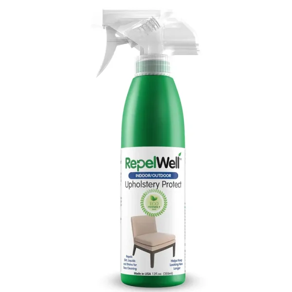 Repelwell Upholstery Protect Stain Water Repellent Spray (12oz) Eco-Friendly, Pet-Safe Spray Keeps Your Fabric, Leather Suede