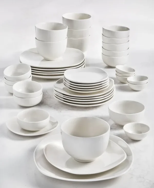 Tabletops Unlimited Inspiration by Denmark Soft Square 42 Pc. Dinnerware Set