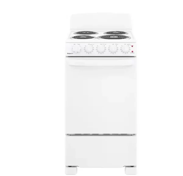 20 in. 4 Burner Element Free-Standing Electric Range in White