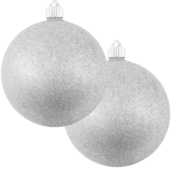 Christmas by Krebs 2ct Silver Shatterproof Christmas Ball Ornament 6" (150mm)