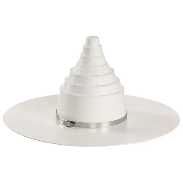GAF EverGuard TPO Vent Boot 1 in. to 6 in. Pipe Size Range, White (SKU 08GATVB16W)