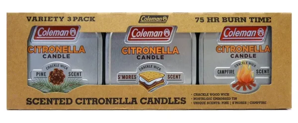 Coleman Scented Tin Citronella Candle 3-Pack