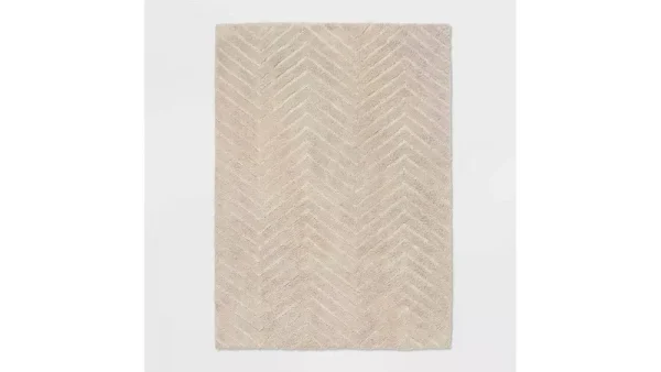 Pillowfort 4' x 6' Tufted Cotton Chevron Rug Gray | Target
