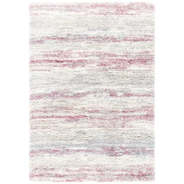 Alexys Abstract Ivory/Pink Area Rug Mercury Row Rug Size: Rectangle 3' x 5'