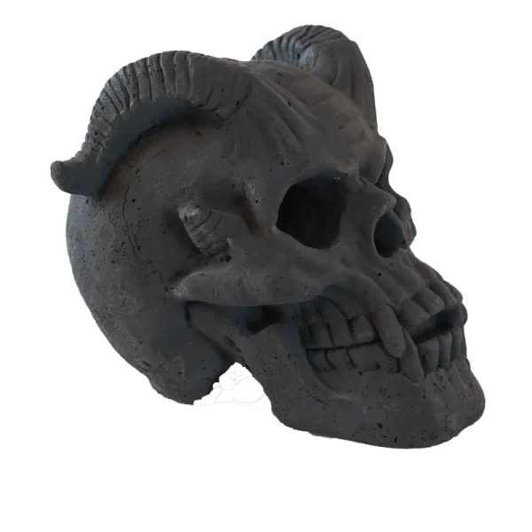 AECOJOY Refractory Materials Fireproof Imitated Human Fire Pit Skulls Gas Log, Halloween Decor, BBQ