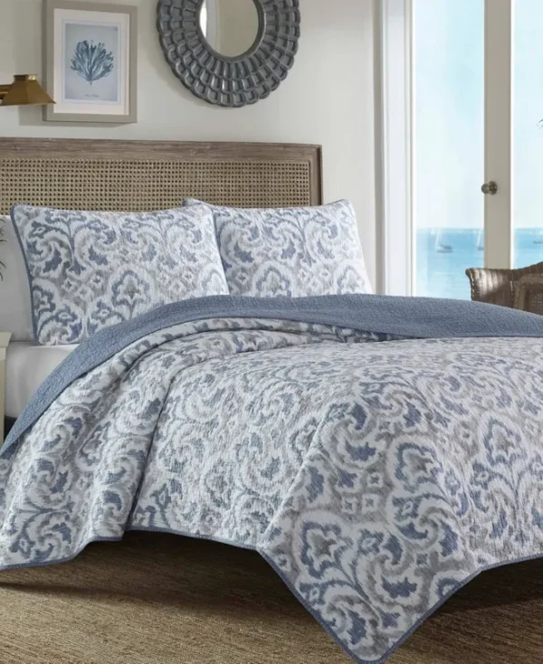 Tommy Bahama Cape Verde Quilt Set Twin Smoke