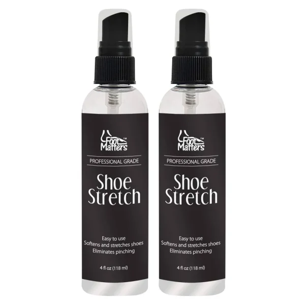 Footmatters Professional Boot & Shoe Stretch Spray ÿ Softener & Stretcher for Leather Suede Nubuck Canvas ÿ 4 oz (2 Pack)