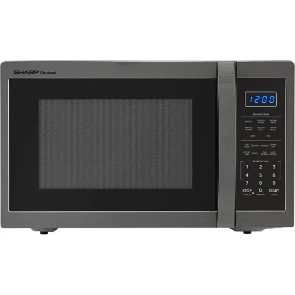 Sharp 1.4 Cu.Ft. Black Stainless Steel Countertop Microwave